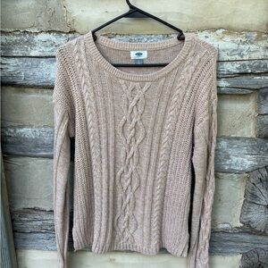 Old Navy Cable Knit Beige Sweater